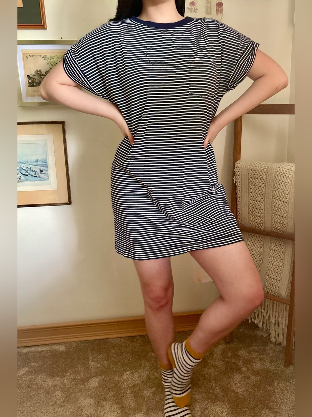 Gap Stripe Oversize T-Shirt Dress L